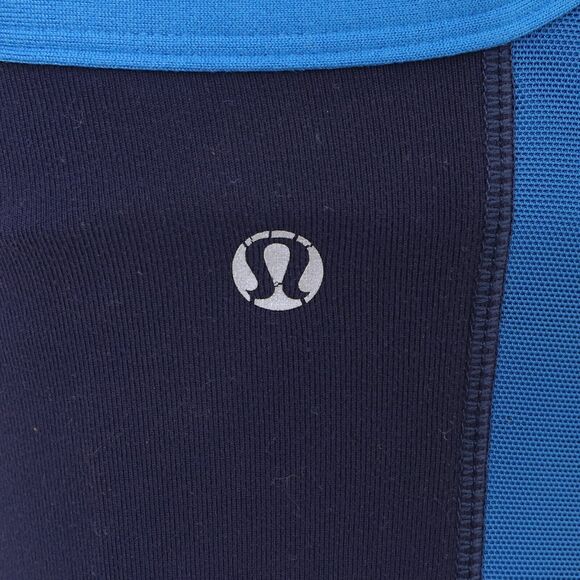 LULULEMON Ujjayi Power Y Racerback Tank Top Size 4 Blue Back Pocket EUC B59 - Picture 5 of 5